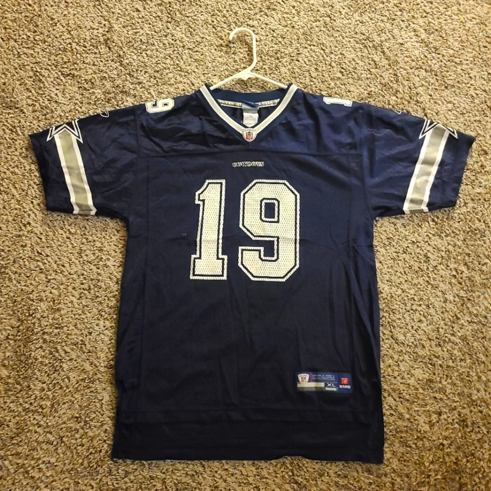 Dallas Cowboys Jersey Miles Austin #19 Reebok Blue Boys Youth Size XL (18-20)